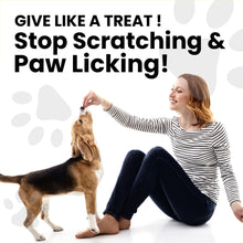 Load image into Gallery viewer, Snazzi Pet Dog Allergy &amp; Itch Relief Chews – Omega 3, Colostrum, Turmeric, Probiotics – Hot Spots, Paw Licking, Dry Skin &amp; Coat Health – Tasty Beef Flavor – 120 Soft Chews